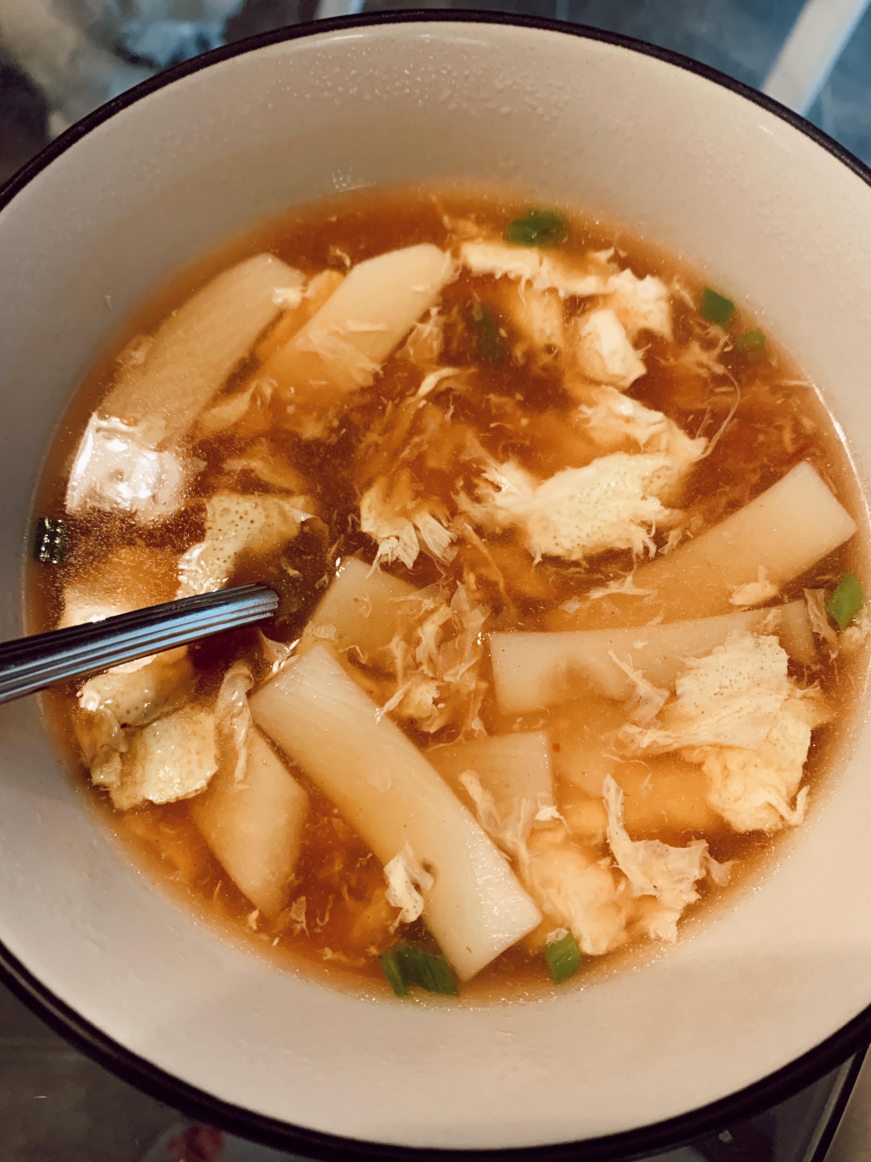 homemade delicious hot and sour soup
